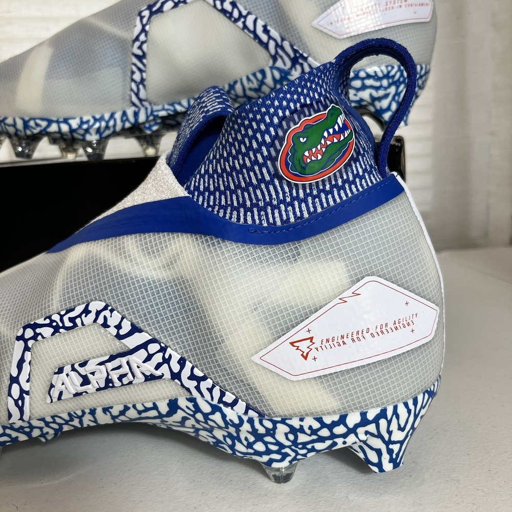 Nike Jordan Alpha Menace Elite 3 PE FLORIDA GATOR Football DH3364-112 Size 13.5 - Picture 2 of 12